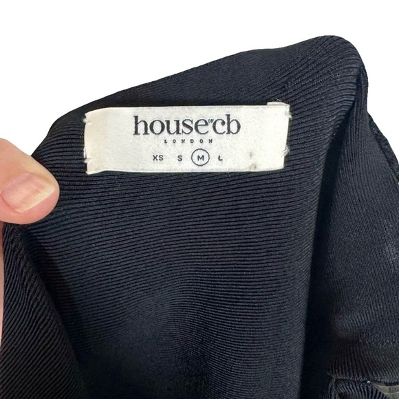 House of CB Aina Black Cut Out Bandage Midi Dress - Picture 7 of 16